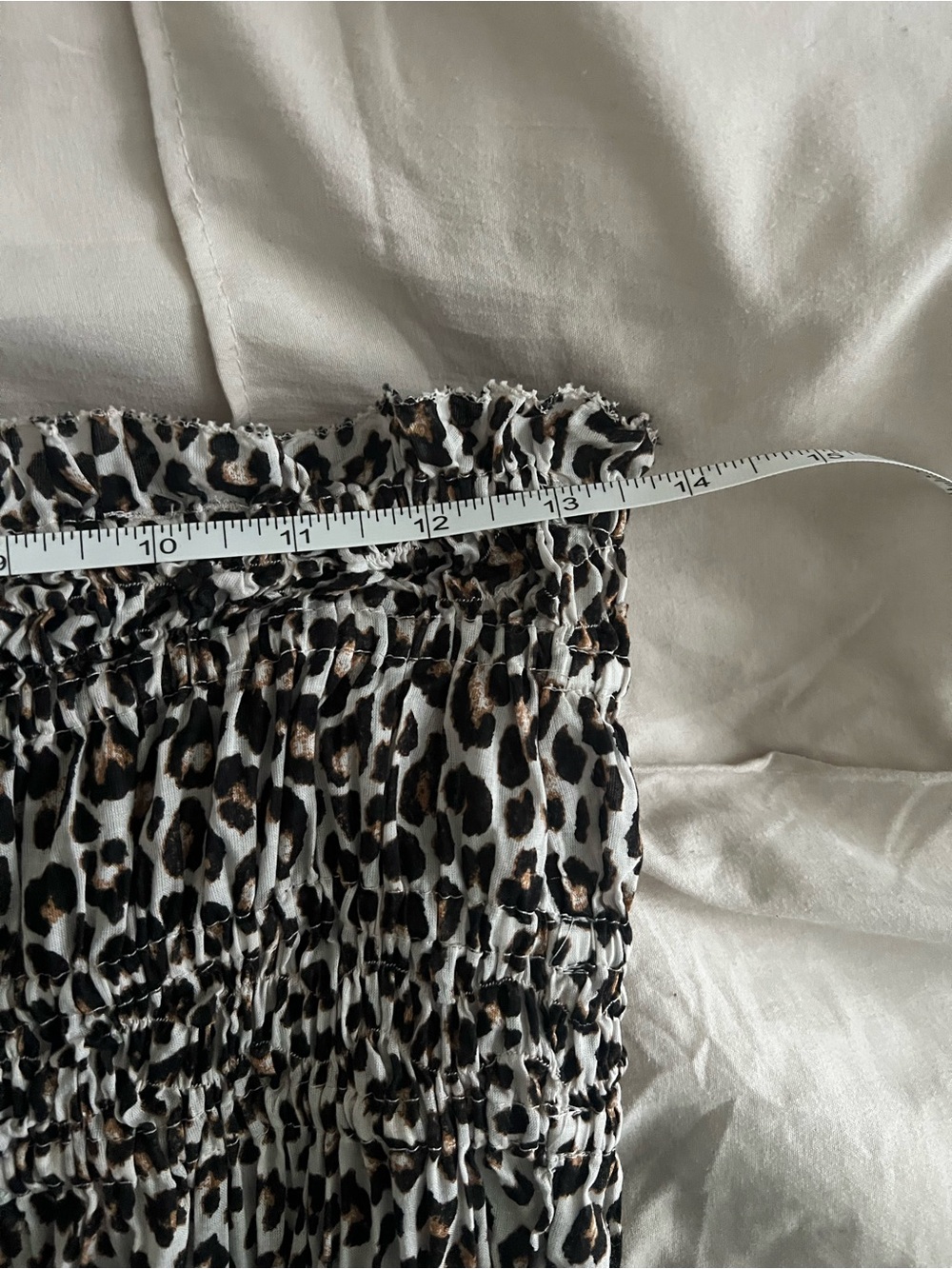 J. Crew Strapless Smocked Maxi Dress in White and Black Leopard - Picture 8 of 10